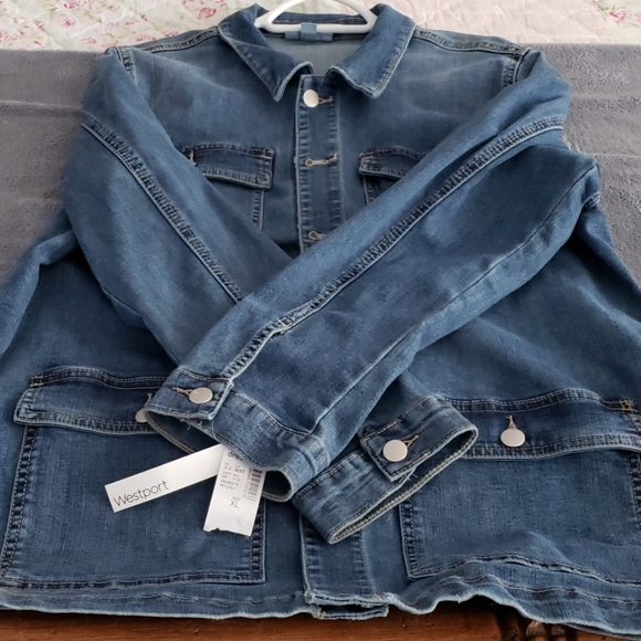 Denim jacket, coat,  size XL NWT - Picture 6 of 8